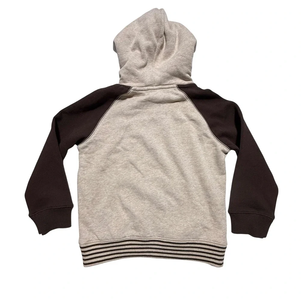 Gymboree Boys Raccoon Character Hoodie Sherpa Lined Hood Brown Tan 5T